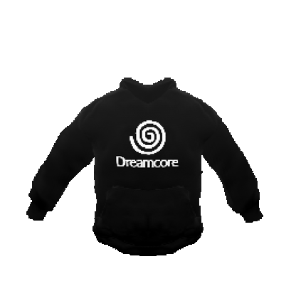 Oversized Dreamcore hoodie with embroidered design, blending weirdcore, nostalgiacore, and surreal nostalgic aesthetics inspired by late '90s visuals.